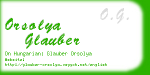 orsolya glauber business card